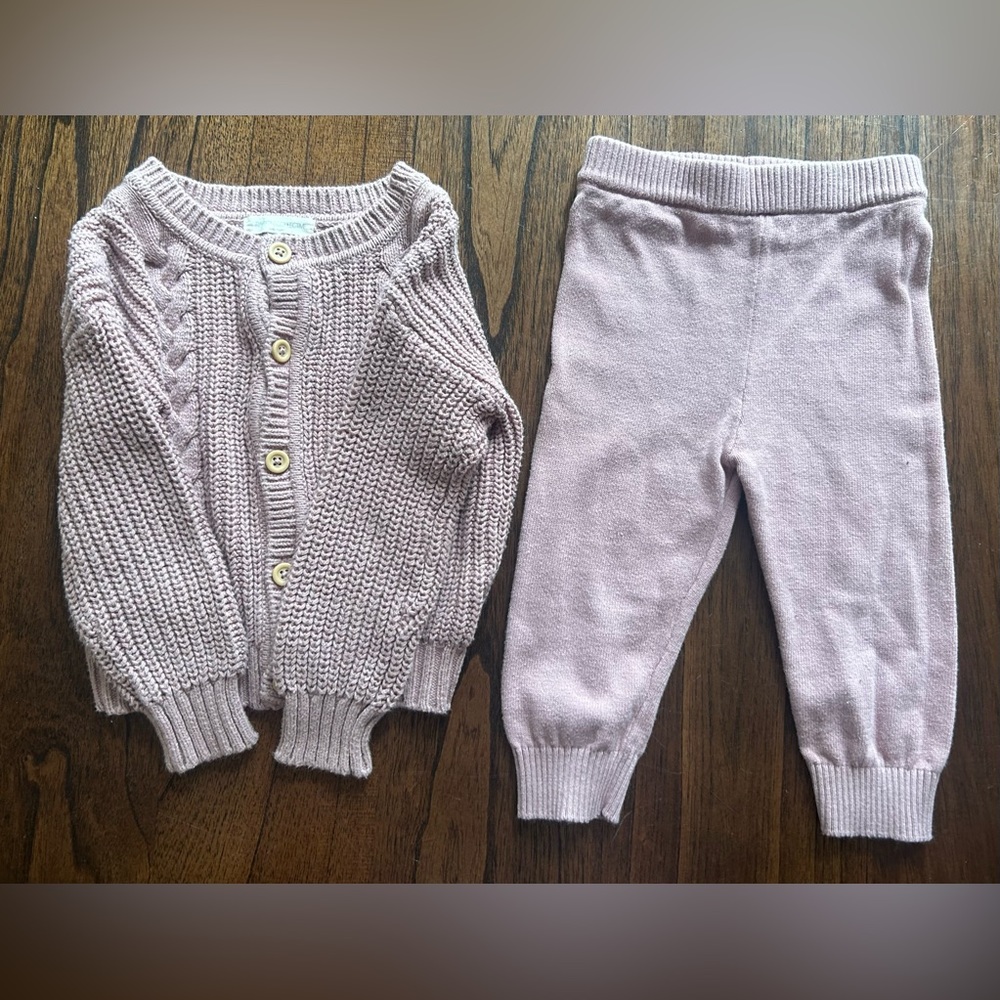 Grayson Collective Light pink mauve Sweater Set, 18m